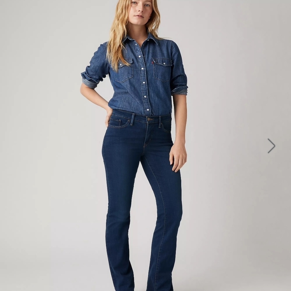 NWT Levi's 315 Shaping Bootcut Ladies Blue Jeans 27x30 In Cobalt March